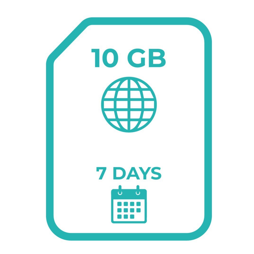 10GB data | 7 Days | 4G network