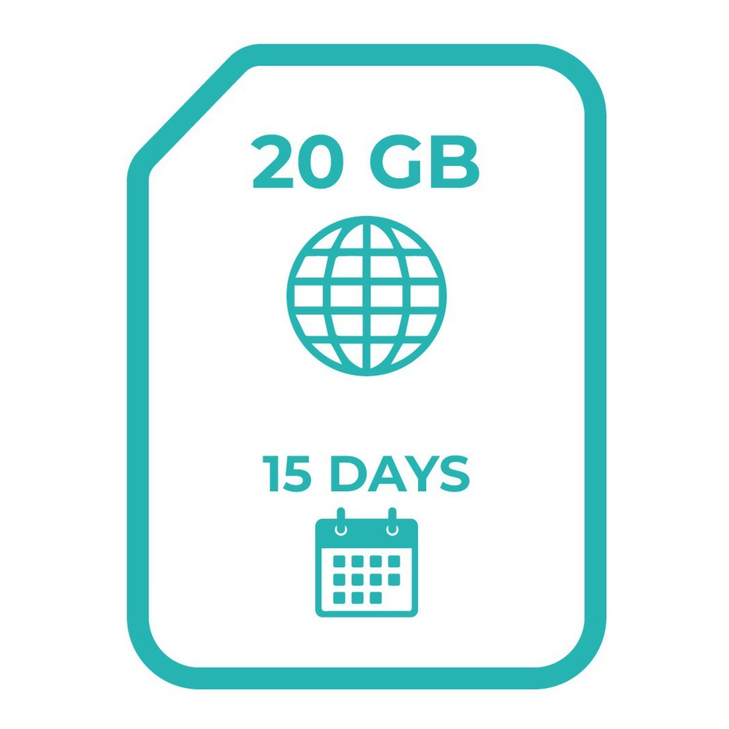 20GB de datos| 15 Dias | Red 4G